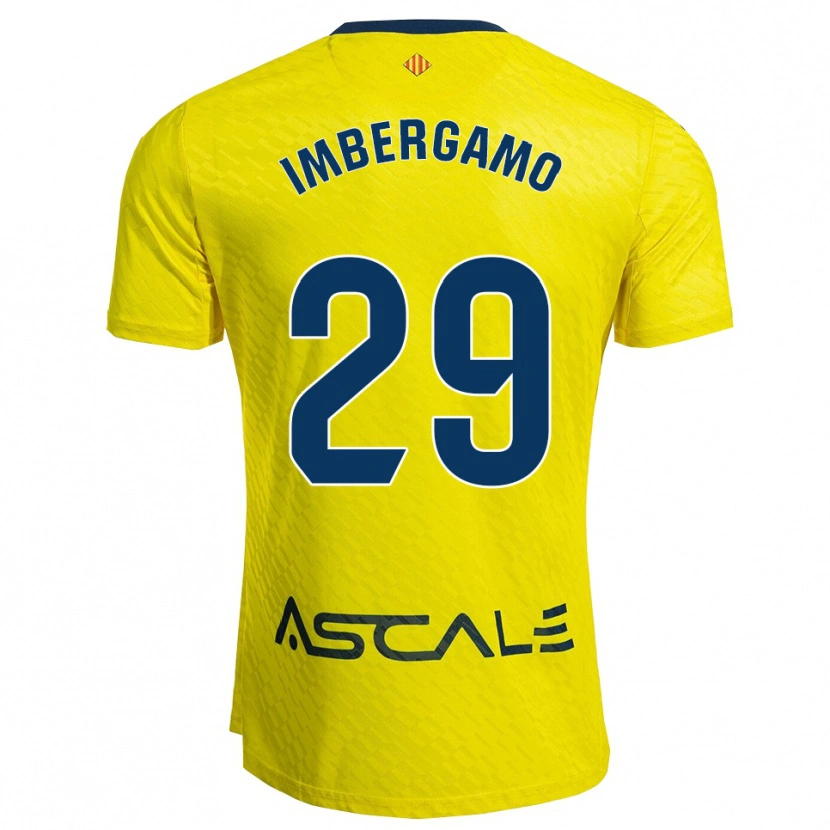 Danxen Femme Maillot Mar Imbergamo #29 Jaune Marine Tenues Domicile 2025/26 T-Shirt