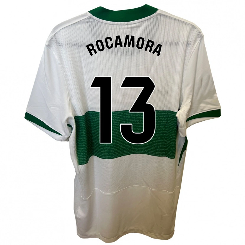 Danxen Femme Maillot María Rocamora Díaz #13 Blanc Vert Tenues Domicile 2025/26 T-Shirt