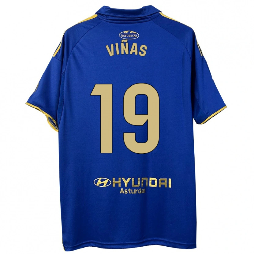 Danxen Femme Maillot Federico Viñas #19 Bleu Or Tenues Domicile 2025/26 T-Shirt