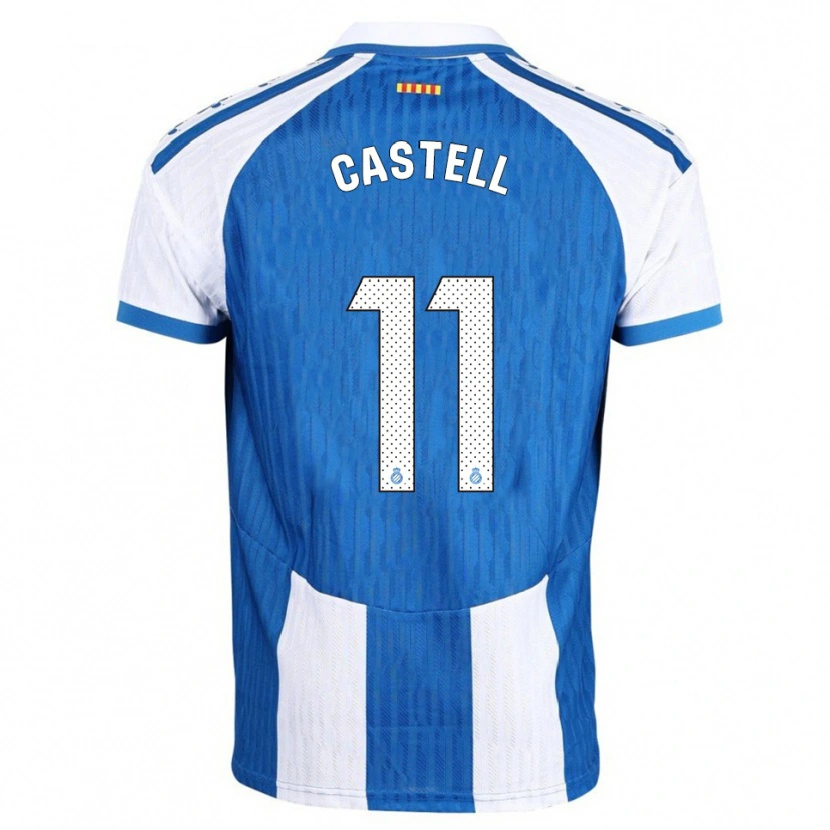 Danxen Femme Maillot Lluc Castell #11 Bleu Blanc Tenues Domicile 2025/26 T-Shirt