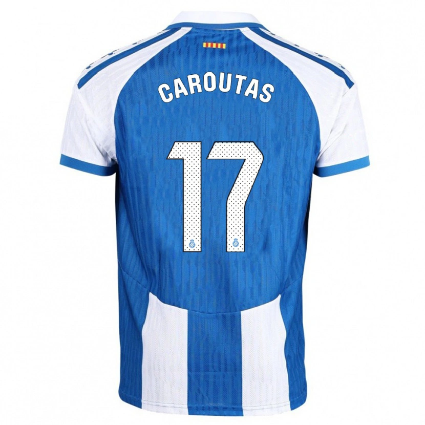 Danxen Femme Maillot Tim Caroutas #17 Bleu Blanc Tenues Domicile 2025/26 T-Shirt