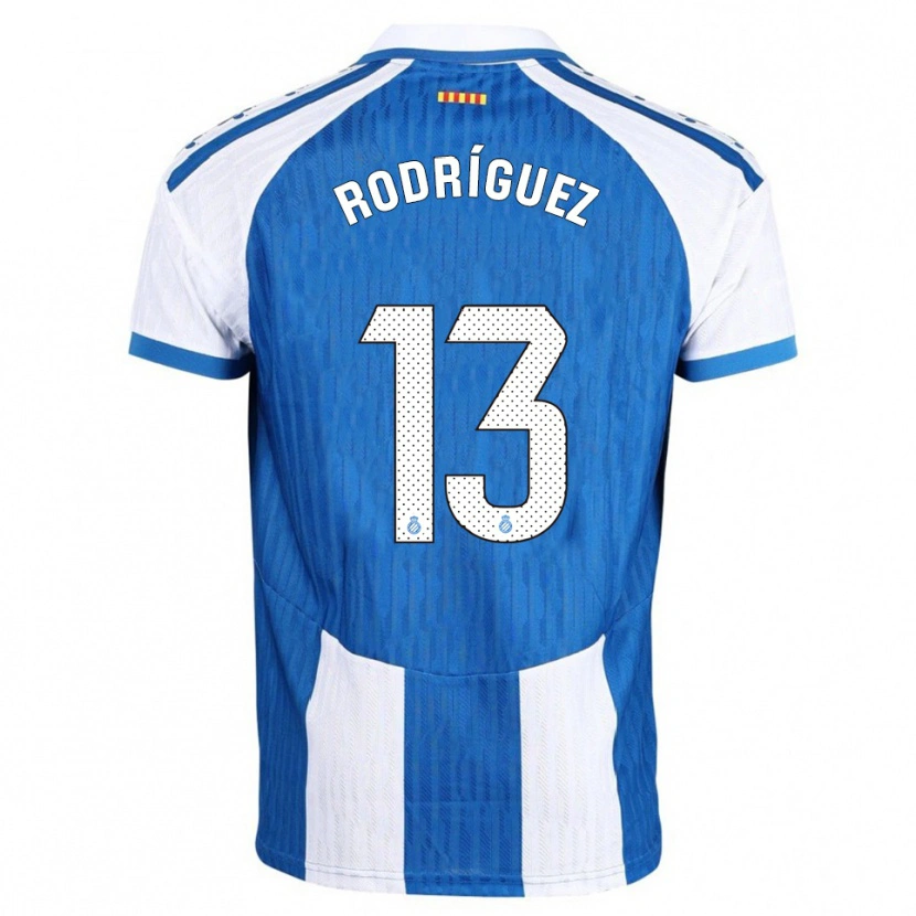 Danxen Femme Maillot Joel Rodríguez #13 Bleu Blanc Tenues Domicile 2025/26 T-Shirt