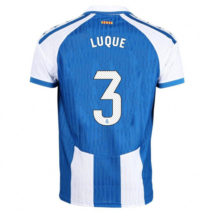 Danxen Femme Maillot Gerard Luque #3 Bleu Blanc Tenues Domicile 2025/26 T-Shirt
