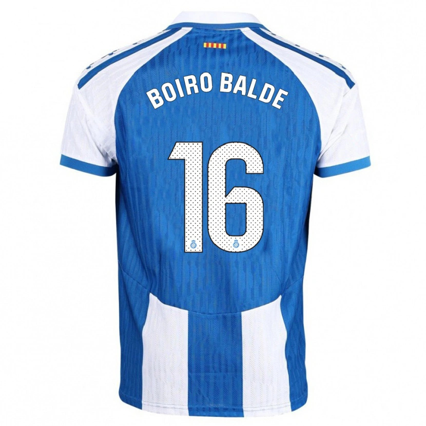 Danxen Femme Maillot Issa Boiro Balde #16 Bleu Blanc Tenues Domicile 2025/26 T-Shirt
