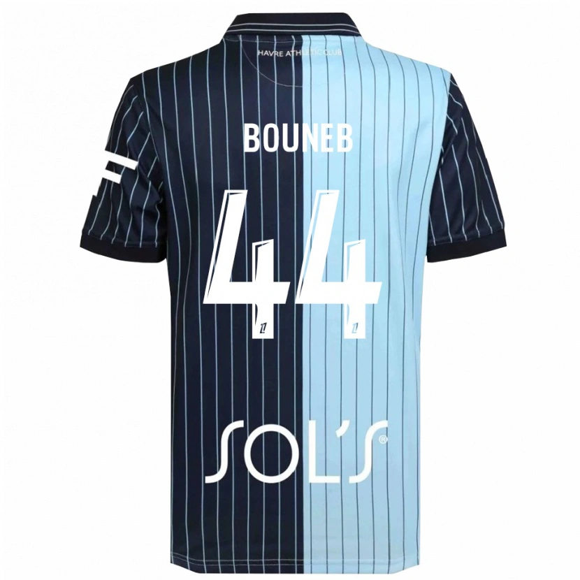 Danxen Femme Maillot Ismaïl Bouneb #44 Marine Bleu Ciel Tenues Domicile 2025/26 T-Shirt