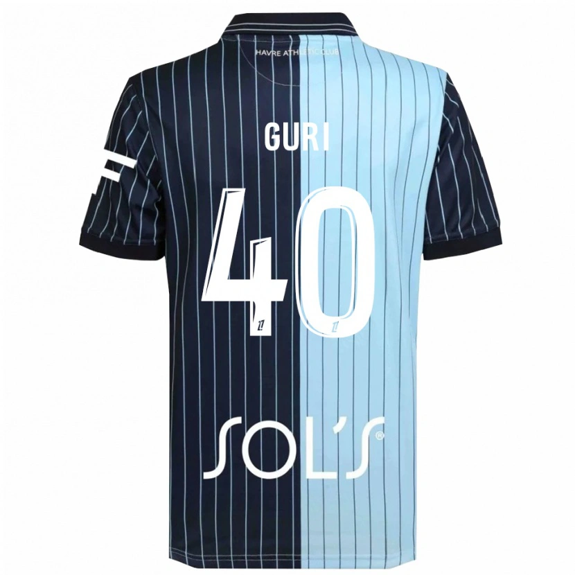 Danxen Femme Maillot Gabriel Guri #40 Marine Bleu Ciel Tenues Domicile 2025/26 T-Shirt