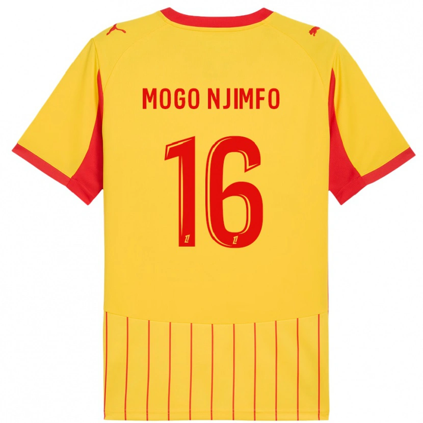 Danxen Femme Maillot Arthur Mogo Njimfo #16 Jaune Rouge Tenues Domicile 2025/26 T-Shirt