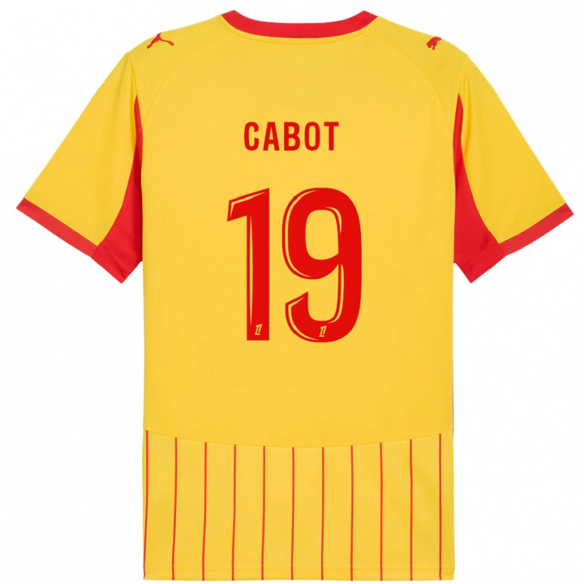 Danxen Femme Maillot Jimmy Cabot #19 Jaune Rouge Tenues Domicile 2025/26 T-Shirt