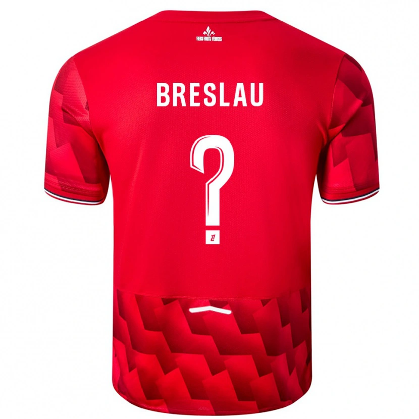 Danxen Femme Maillot Jessy Breslau #0 Rouge Blanc Tenues Domicile 2025/26 T-Shirt