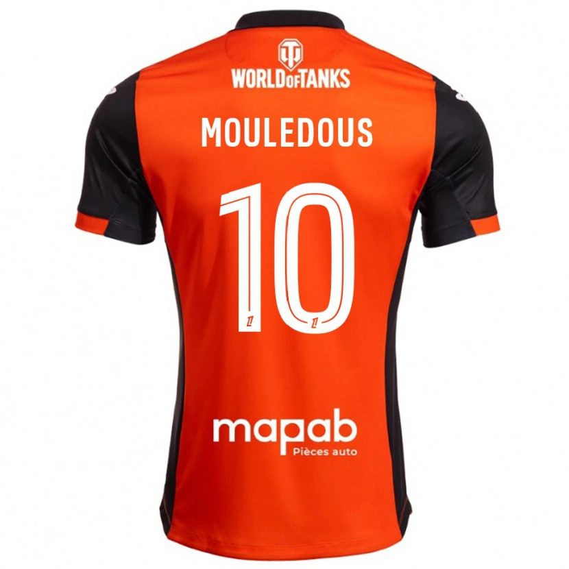 Danxen Femme Maillot Antton Mouledous #10 Noir Orange Tenues Domicile 2025/26 T-Shirt