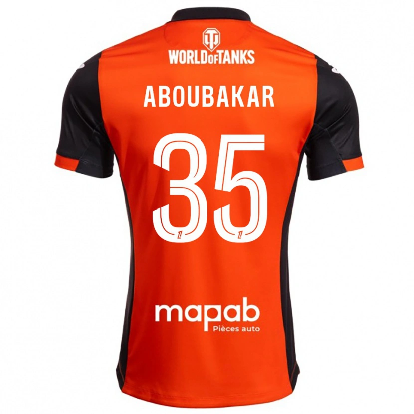 Danxen Femme Maillot Siddick Aboubakar #35 Noir Orange Tenues Domicile 2025/26 T-Shirt