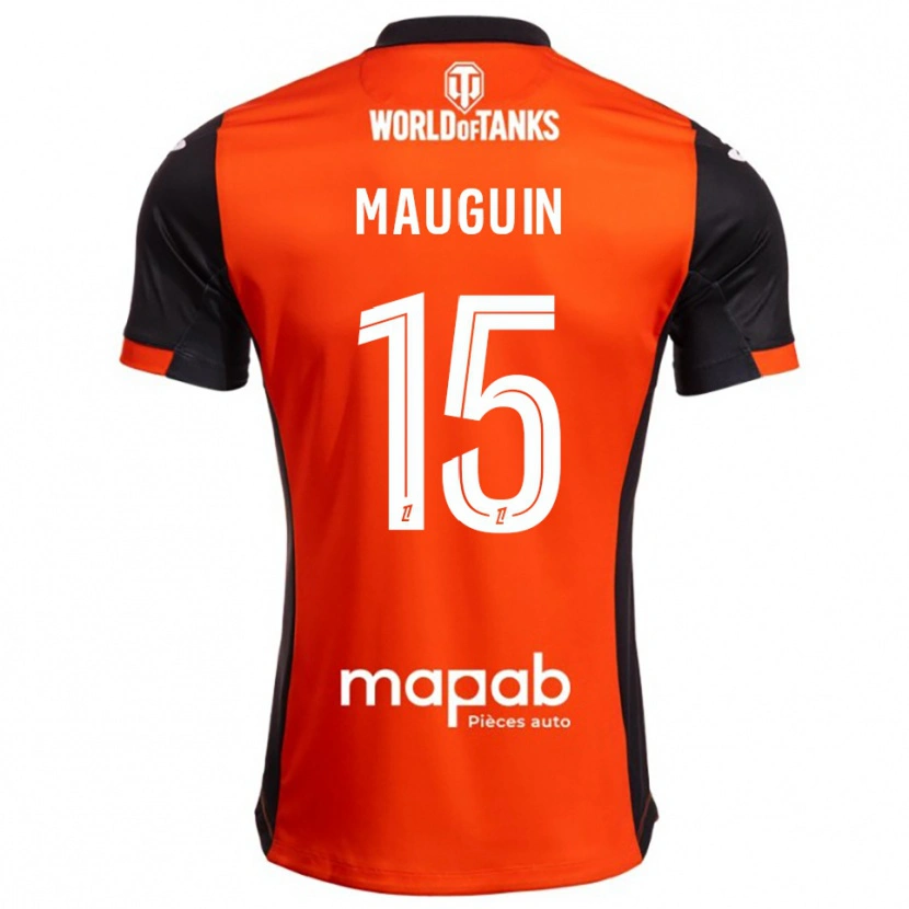 Danxen Femme Maillot Alexiane Mauguin #15 Noir Orange Tenues Domicile 2025/26 T-Shirt