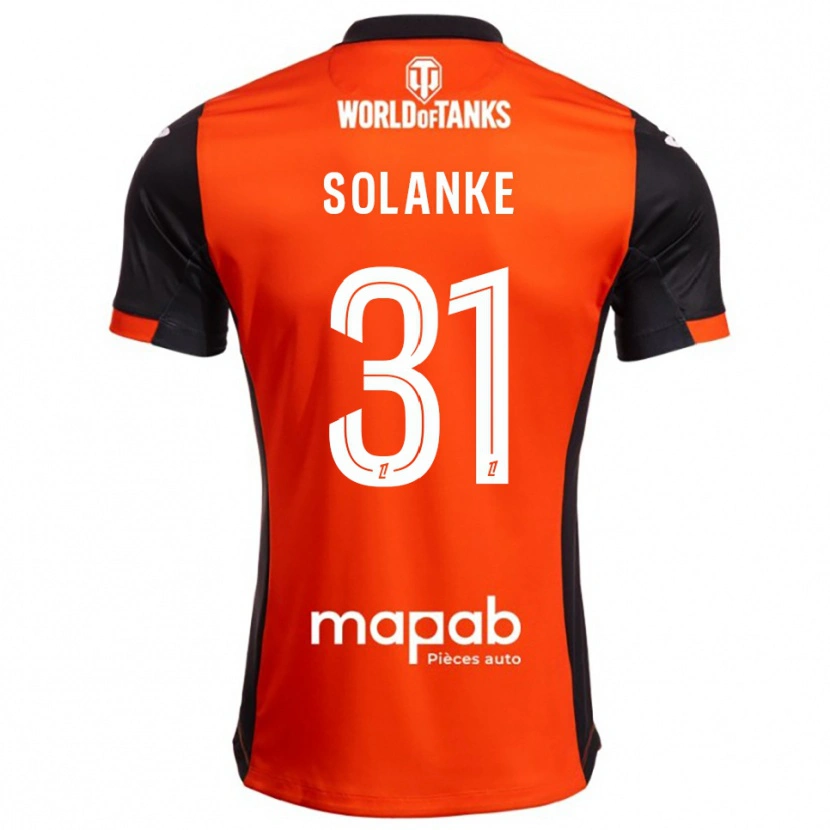 Danxen Femme Maillot Ade Solanke #31 Noir Orange Tenues Domicile 2025/26 T-Shirt