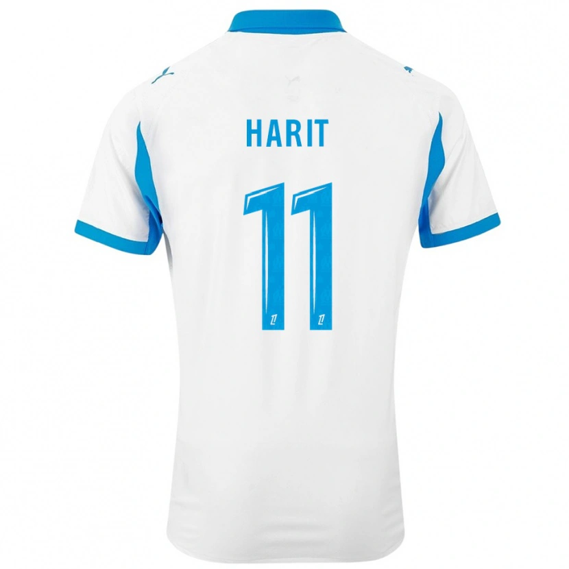 Danxen Femme Maillot Amine Harit #11 Blanc Bleu Ciel Tenues Domicile 2025/26 T-Shirt