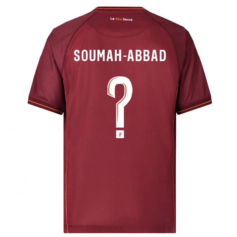 Danxen Femme Maillot Édouard Soumah-Abbad #0 Bourgogne Blanc Tenues Domicile 2025/26 T-Shirt