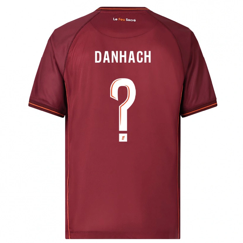 Danxen Femme Maillot Djebril Danhach #0 Bourgogne Blanc Tenues Domicile 2025/26 T-Shirt