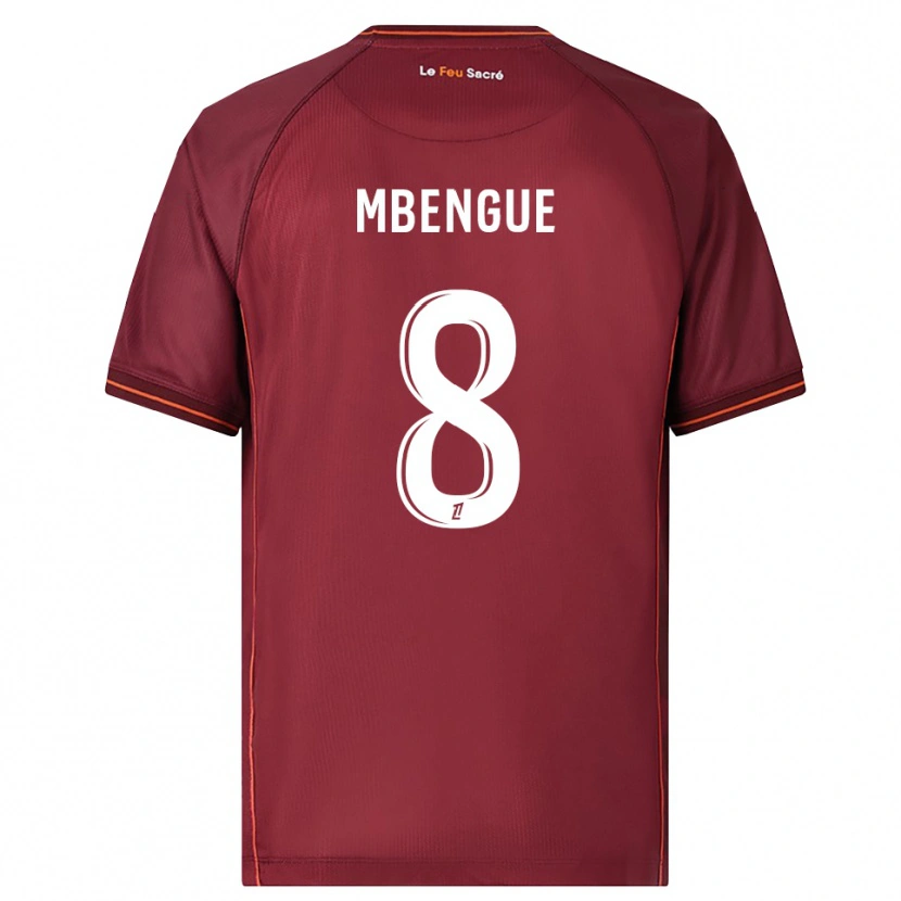 Danxen Femme Maillot Seynabou Mbengue #8 Bourgogne Blanc Tenues Domicile 2025/26 T-Shirt