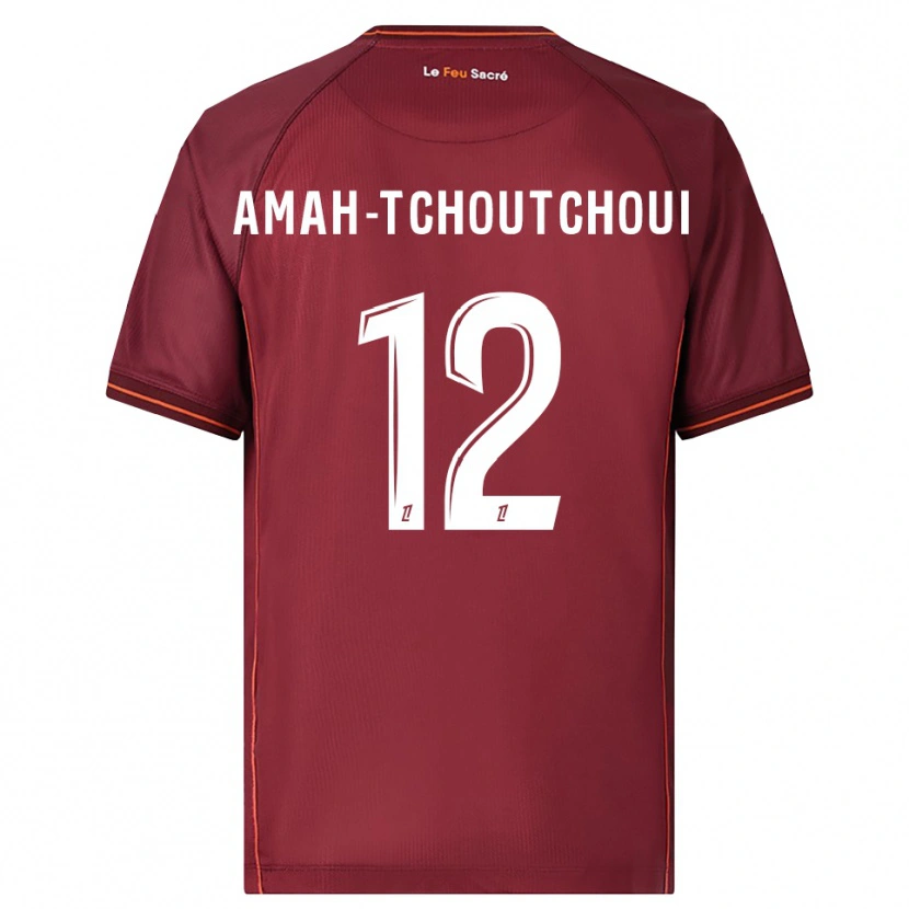 Danxen Femme Maillot Marco Amah-Tchoutchoui #12 Bourgogne Blanc Tenues Domicile 2025/26 T-Shirt