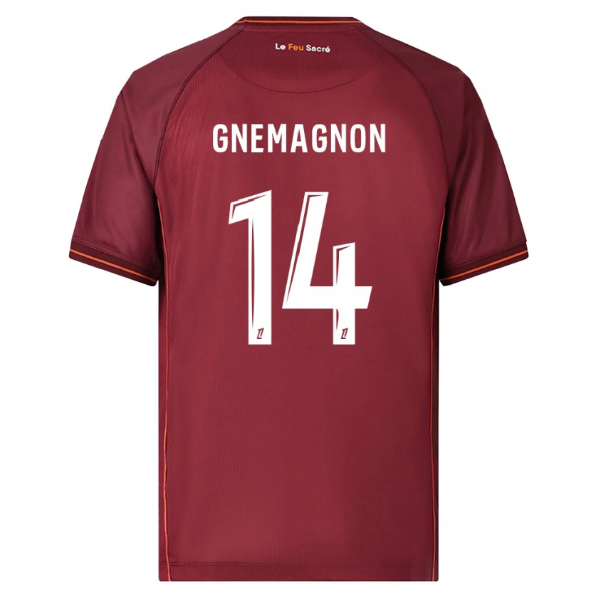 Danxen Femme Maillot Mahi Gnemagnon #14 Bourgogne Blanc Tenues Domicile 2025/26 T-Shirt