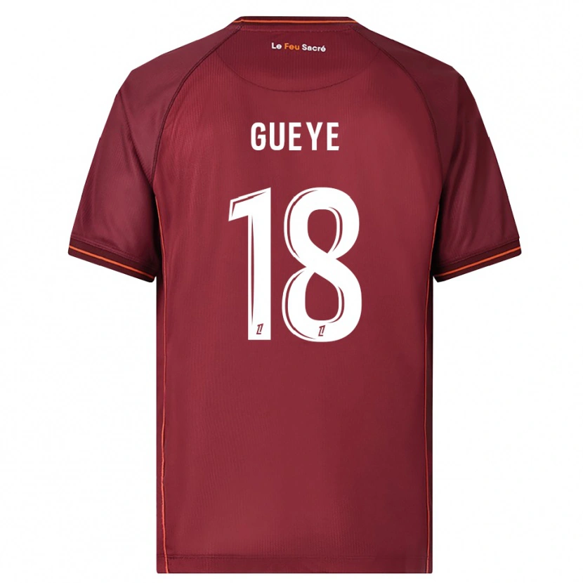Danxen Femme Maillot Idrissa Gueye #18 Bourgogne Blanc Tenues Domicile 2025/26 T-Shirt