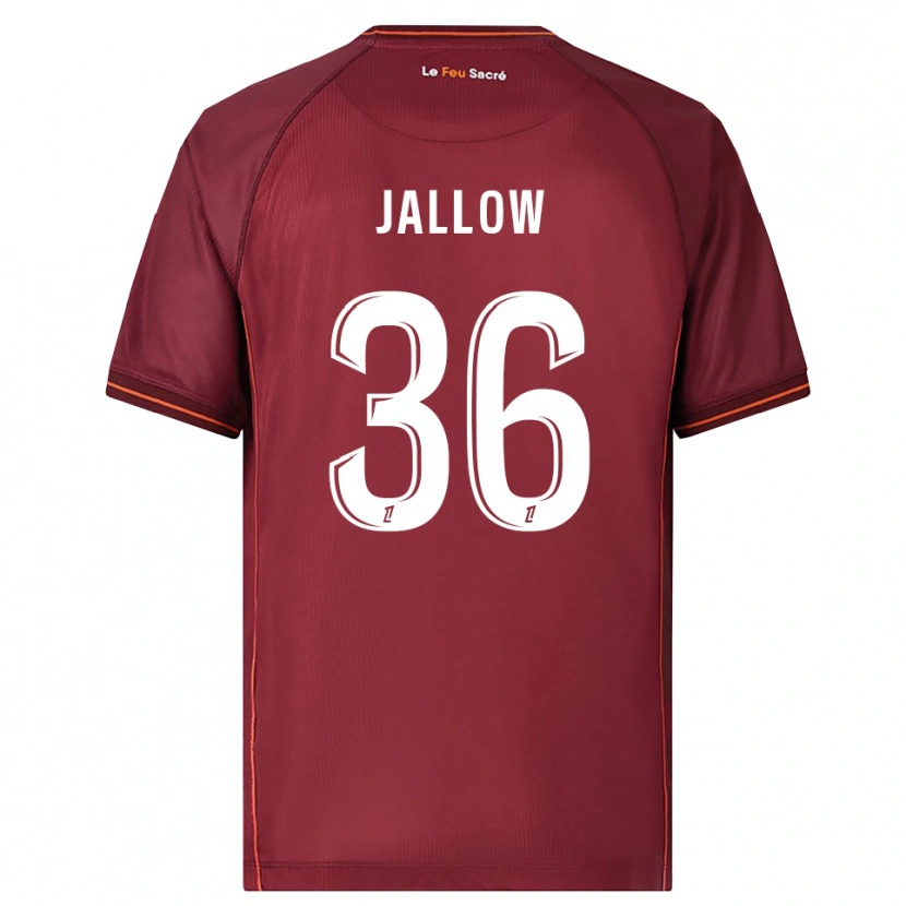 Danxen Femme Maillot Ablie Jallow #36 Bourgogne Blanc Tenues Domicile 2025/26 T-Shirt