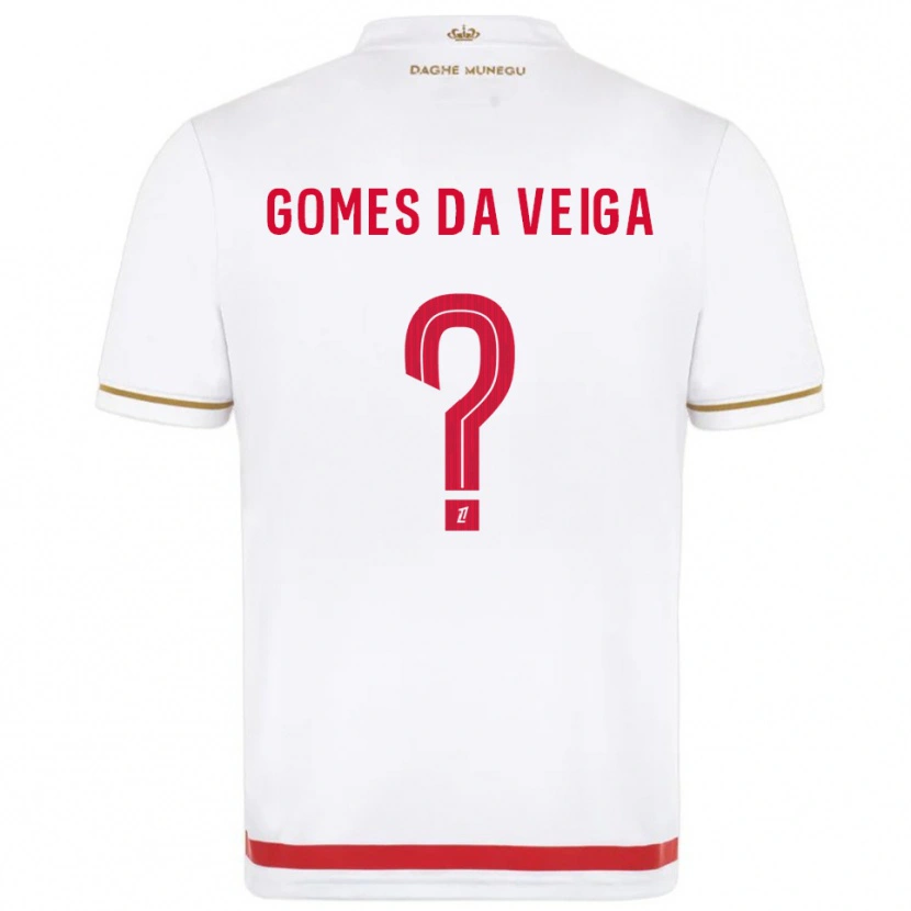 Danxen Femme Maillot Melvin Gomes #0 Rouge Blanc Tenues Domicile 2025/26 T-Shirt