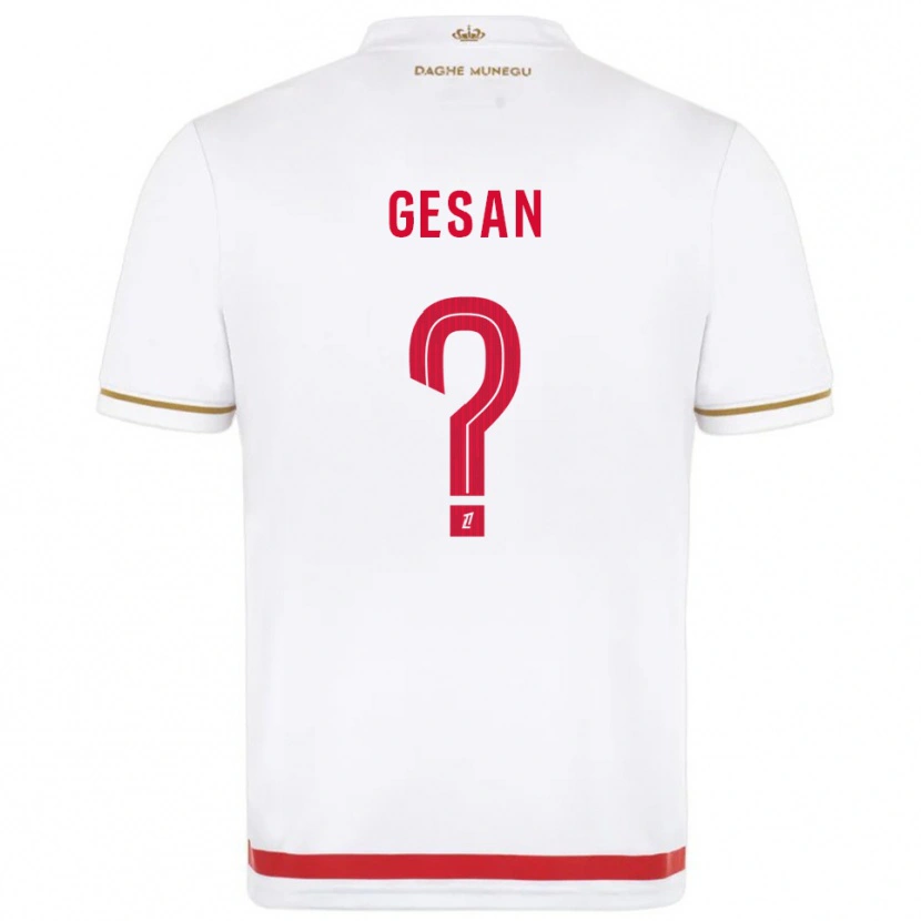 Danxen Femme Maillot Yannick Gesan #0 Rouge Blanc Tenues Domicile 2025/26 T-Shirt