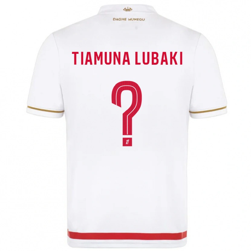 Danxen Femme Maillot Loïc Tiamuna Lubaki #0 Rouge Blanc Tenues Domicile 2025/26 T-Shirt