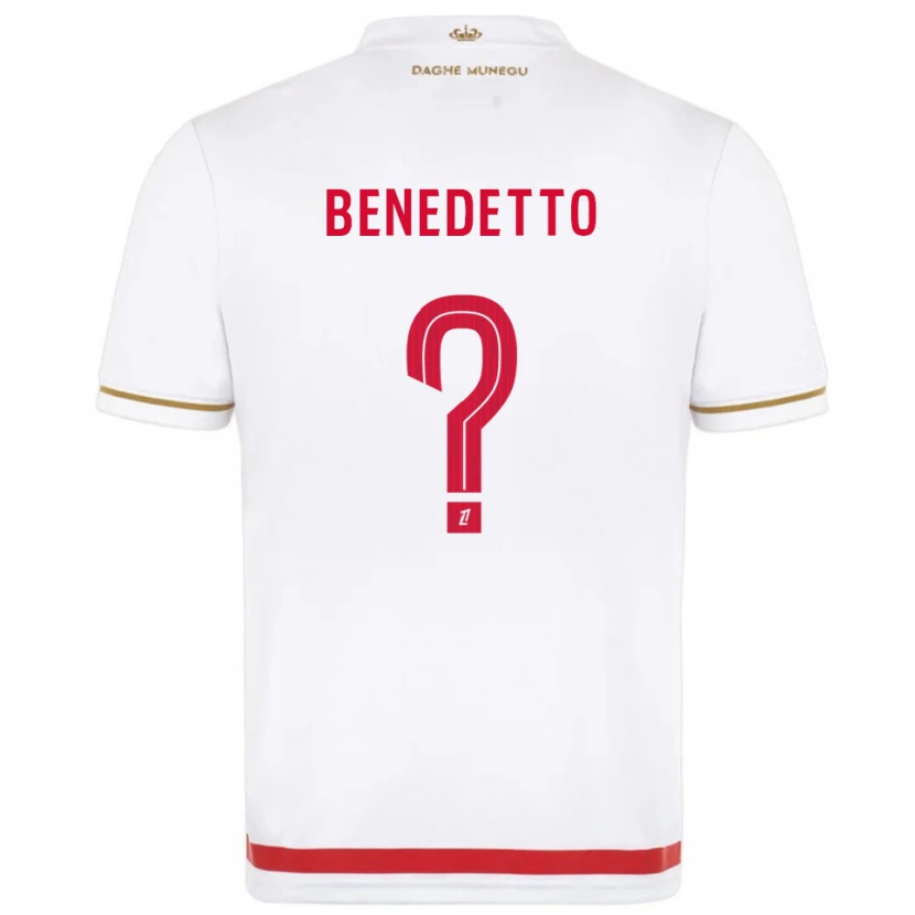 Danxen Femme Maillot Antéo Benedetto #0 Rouge Blanc Tenues Domicile 2025/26 T-Shirt