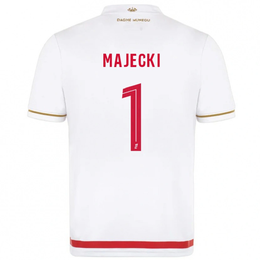 Danxen Femme Maillot Radoslaw Majecki #1 Rouge Blanc Tenues Domicile 2025/26 T-Shirt