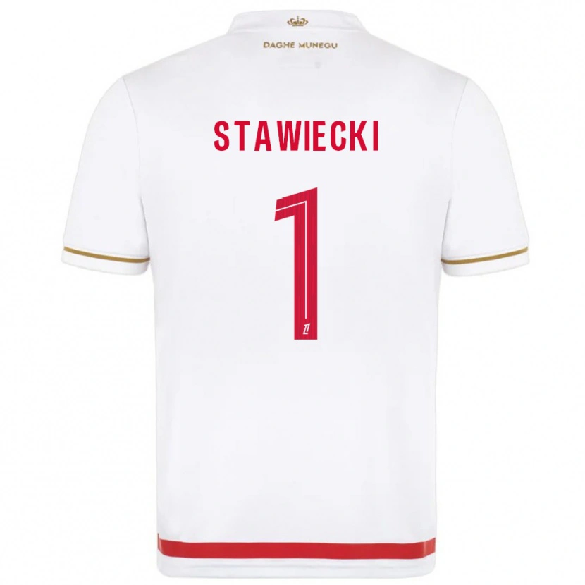 Danxen Femme Maillot Jules Stawiecki #1 Rouge Blanc Tenues Domicile 2025/26 T-Shirt