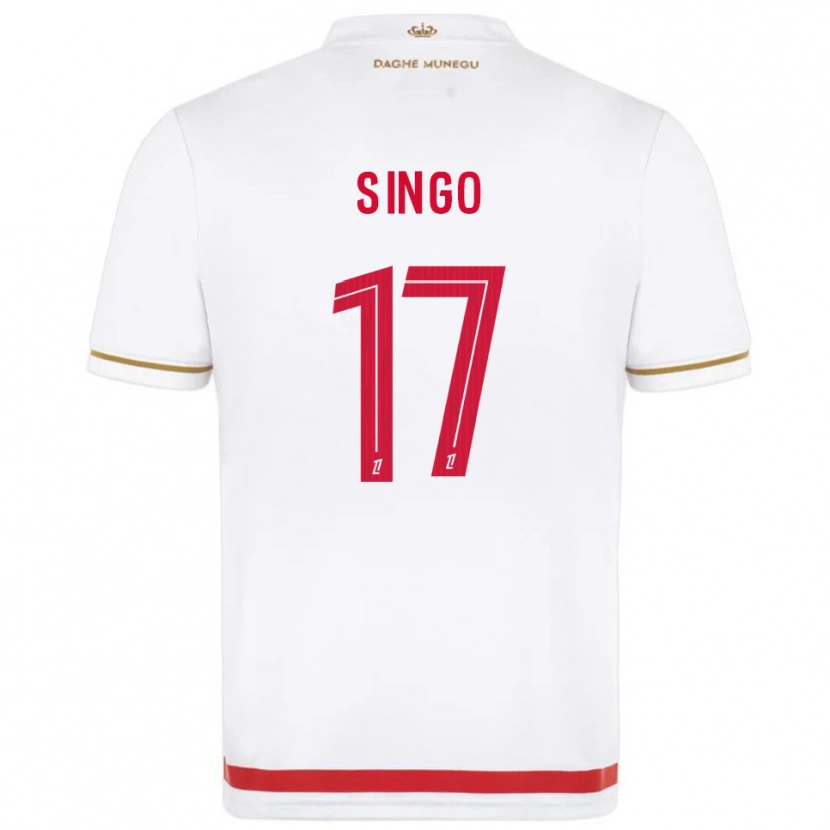 Danxen Femme Maillot Wilfried Singo #17 Rouge Blanc Tenues Domicile 2025/26 T-Shirt