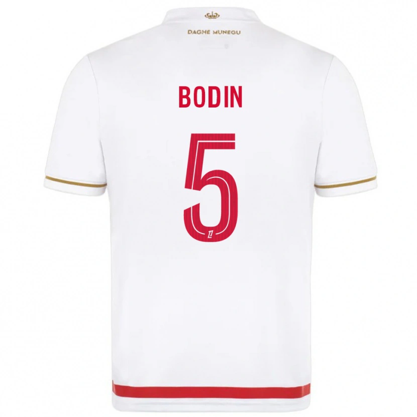 Danxen Femme Maillot Hugo Bodin #5 Rouge Blanc Tenues Domicile 2025/26 T-Shirt