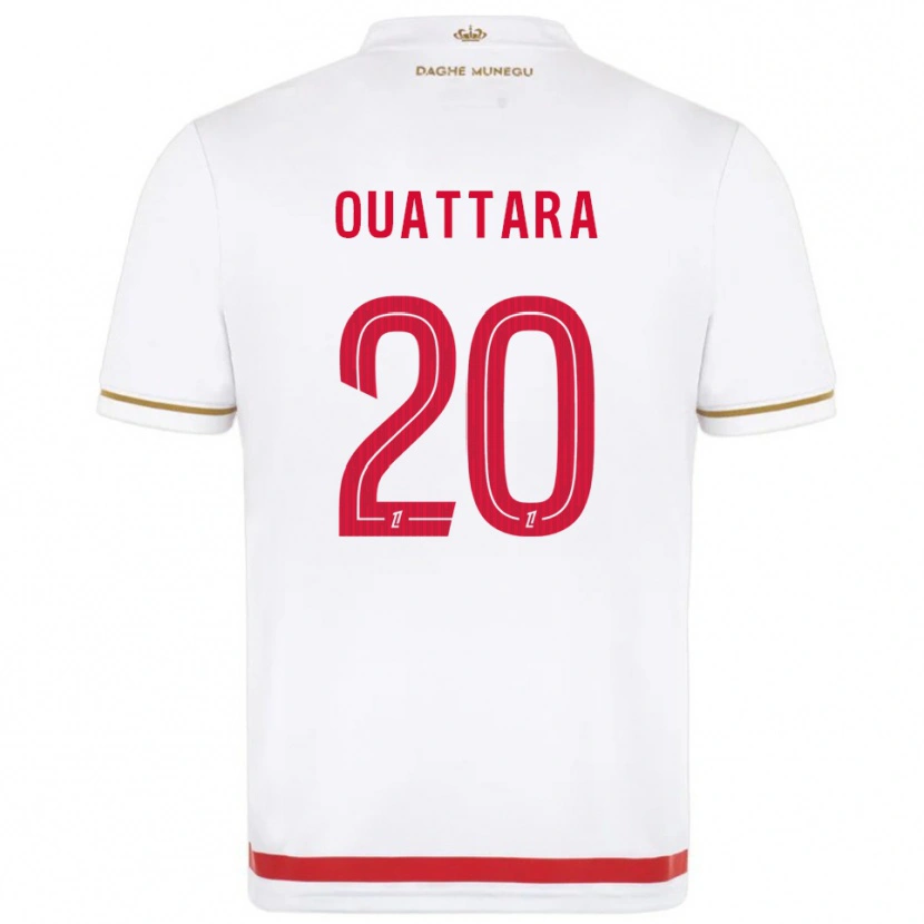 Danxen Femme Maillot Kassoum Ouattara #20 Rouge Blanc Tenues Domicile 2025/26 T-Shirt