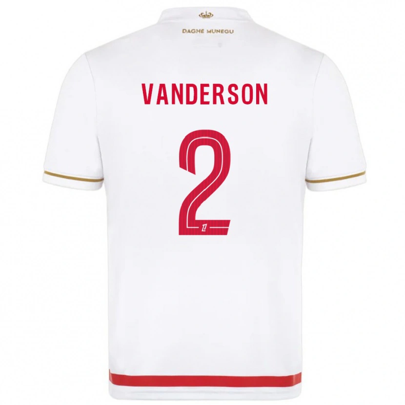 Danxen Femme Maillot Vanderson #2 Rouge Blanc Tenues Domicile 2025/26 T-Shirt