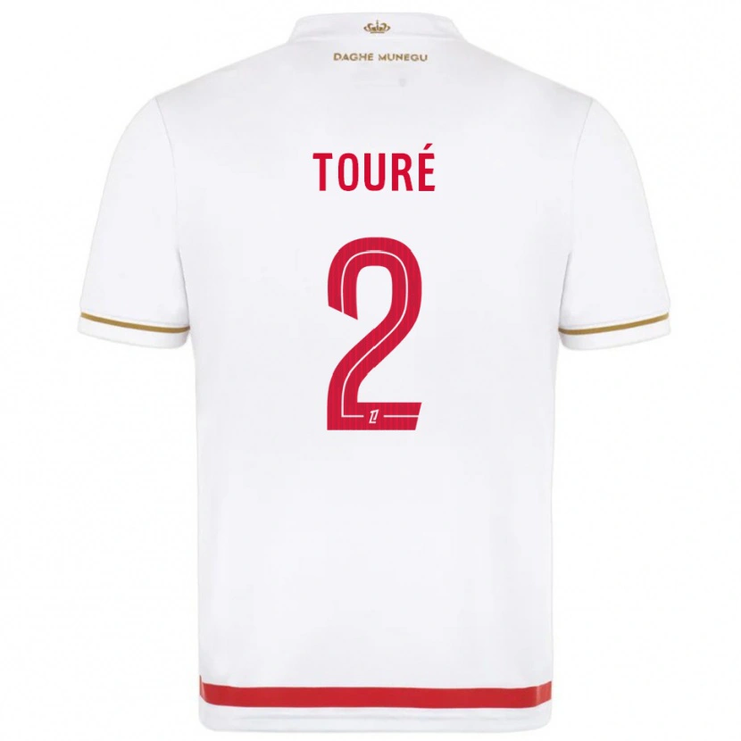 Danxen Femme Maillot Ilane Touré #2 Rouge Blanc Tenues Domicile 2025/26 T-Shirt