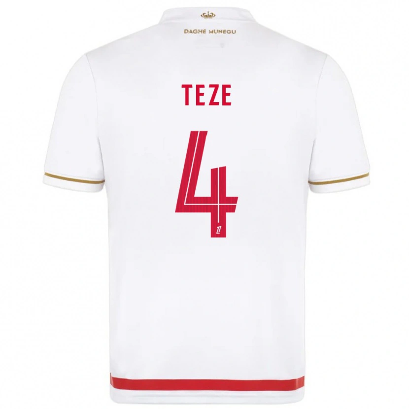 Danxen Femme Maillot Jordan Teze #4 Rouge Blanc Tenues Domicile 2025/26 T-Shirt