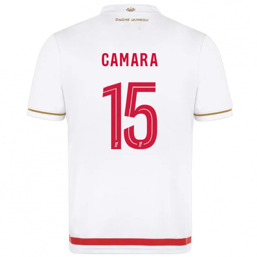 Danxen Femme Maillot Lamine Camara #15 Rouge Blanc Tenues Domicile 2025/26 T-Shirt
