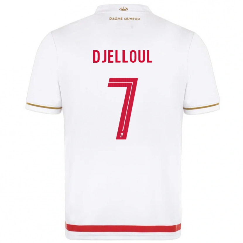 Danxen Femme Maillot Jassim Djelloul #7 Rouge Blanc Tenues Domicile 2025/26 T-Shirt