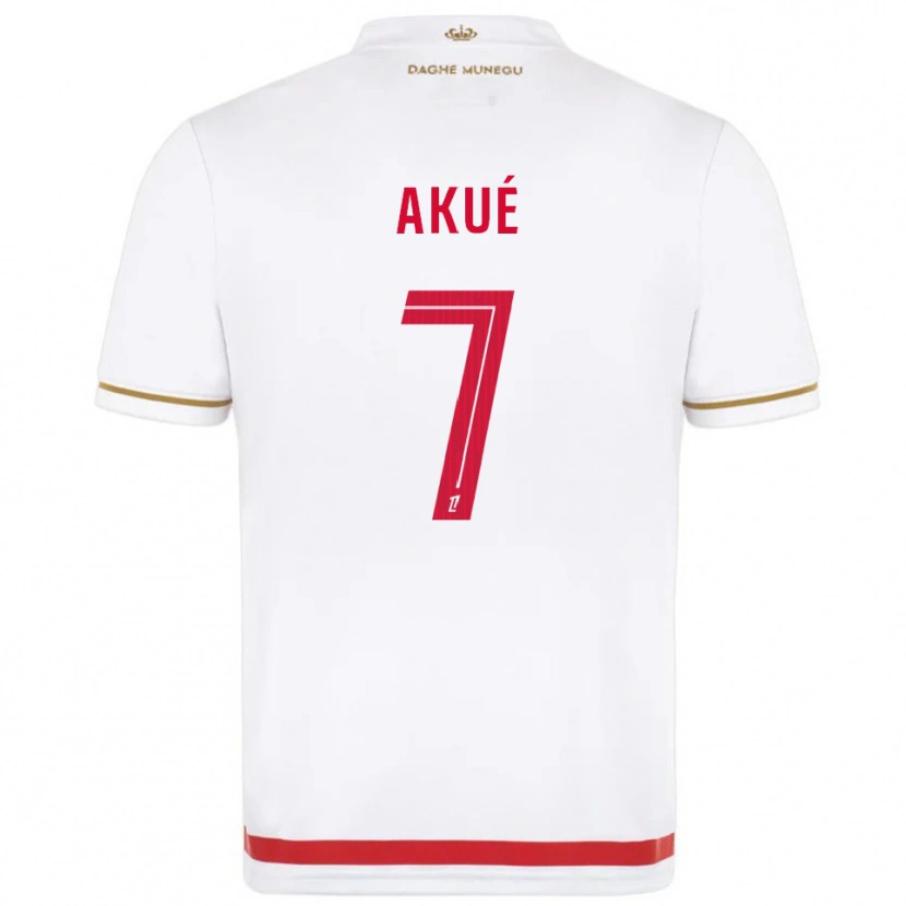 Danxen Femme Maillot Checkina Akué #7 Rouge Blanc Tenues Domicile 2025/26 T-Shirt