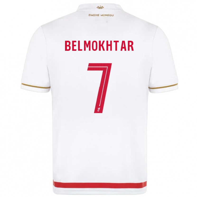 Danxen Femme Maillot Ilies Belmokhtar #7 Rouge Blanc Tenues Domicile 2025/26 T-Shirt