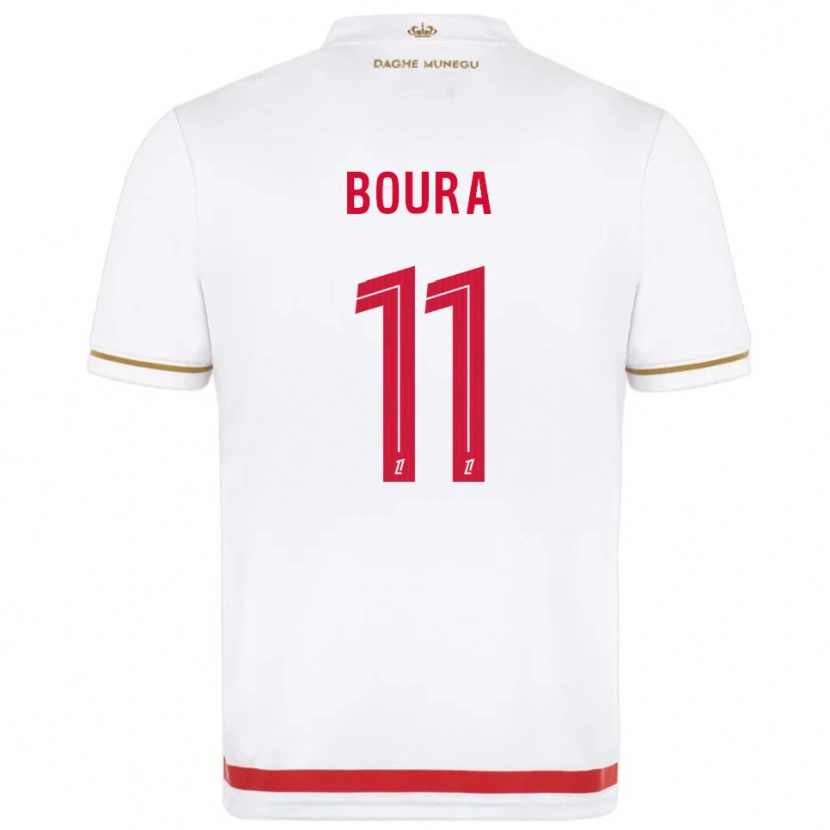 Danxen Femme Maillot Amal Boura #11 Rouge Blanc Tenues Domicile 2025/26 T-Shirt