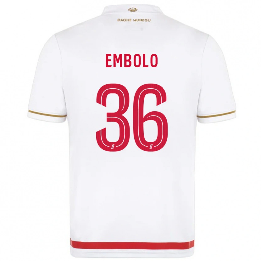 Danxen Femme Maillot Breel Embolo #36 Rouge Blanc Tenues Domicile 2025/26 T-Shirt