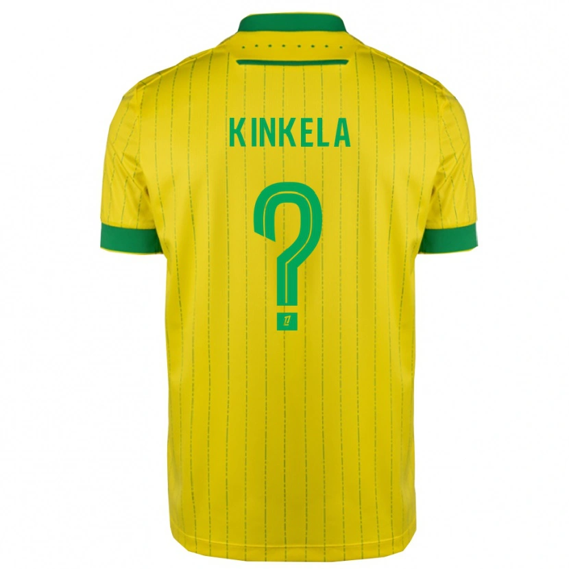 Danxen Femme Maillot Anthony Kinkela #0 Jaune Vert Tenues Domicile 2025/26 T-Shirt