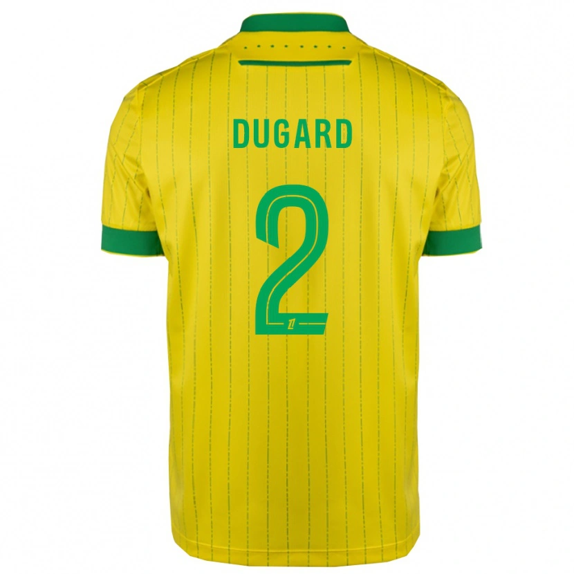 Danxen Femme Maillot Taigy Dugard #2 Jaune Vert Tenues Domicile 2025/26 T-Shirt