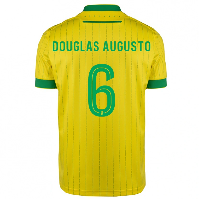 Danxen Femme Maillot Douglas Augusto #6 Jaune Vert Tenues Domicile 2025/26 T-Shirt