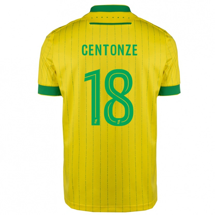 Danxen Femme Maillot Fabien Centonze #18 Jaune Vert Tenues Domicile 2025/26 T-Shirt
