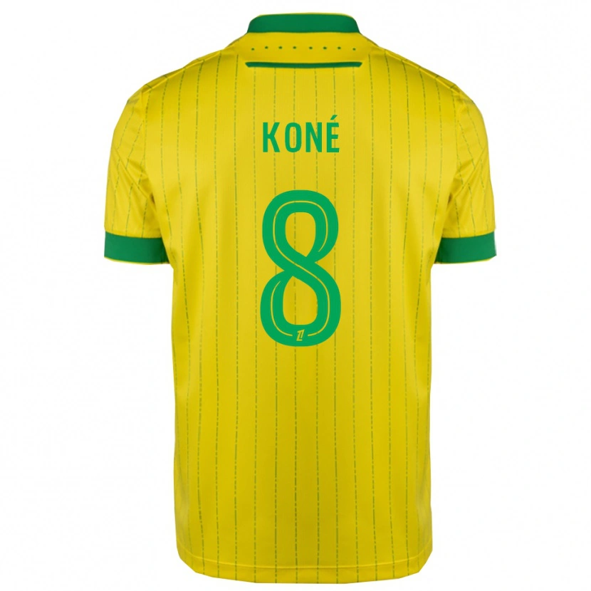 Danxen Femme Maillot Kassoum Koné #8 Jaune Vert Tenues Domicile 2025/26 T-Shirt