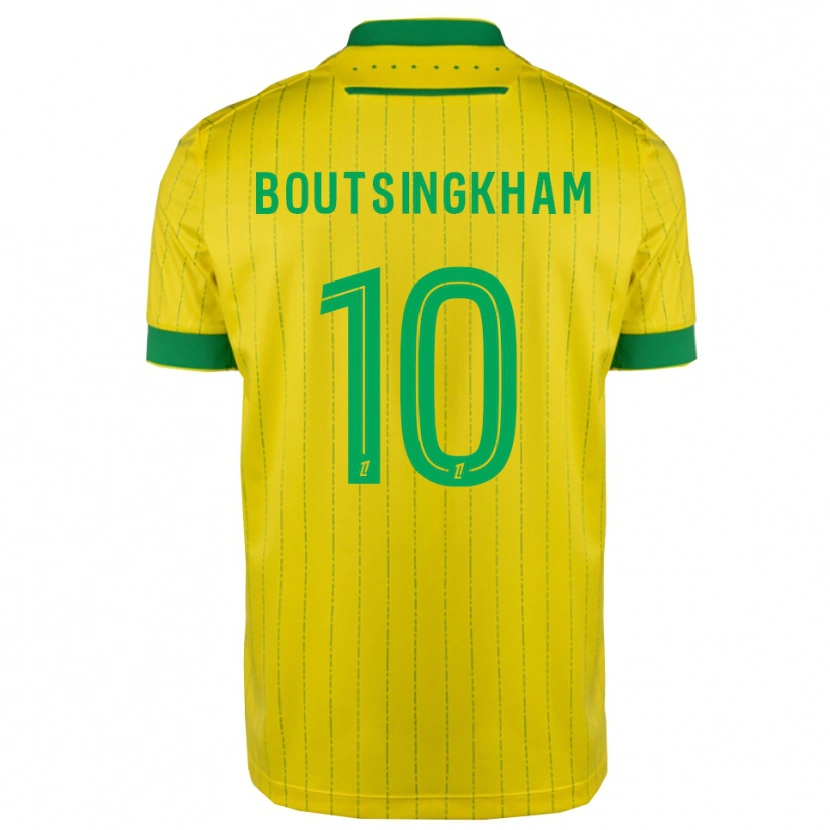Danxen Femme Maillot Hugo Boutsingkham #10 Jaune Vert Tenues Domicile 2025/26 T-Shirt