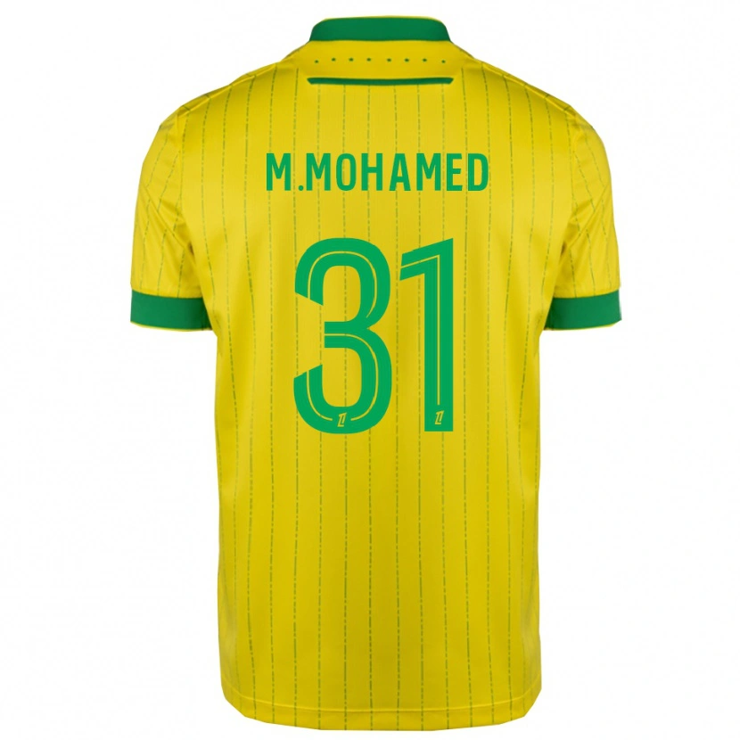 Danxen Femme Maillot Mostafa Mohamed #31 Jaune Vert Tenues Domicile 2025/26 T-Shirt